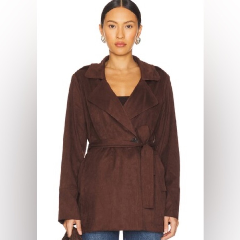 Lovers + Friends Chocolate Brown Trench Coat